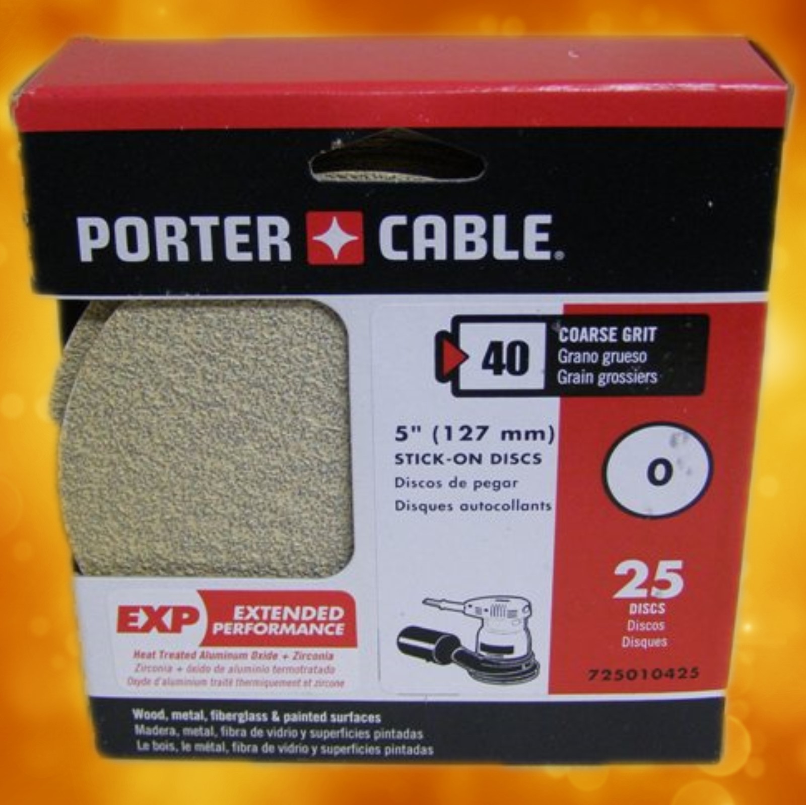 Porter Cable 725010425 40 Grit 5
